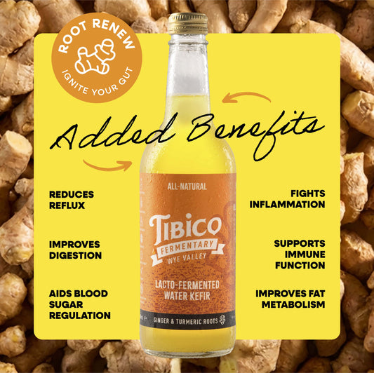 Ginger and Turmeric Root Water Kefir